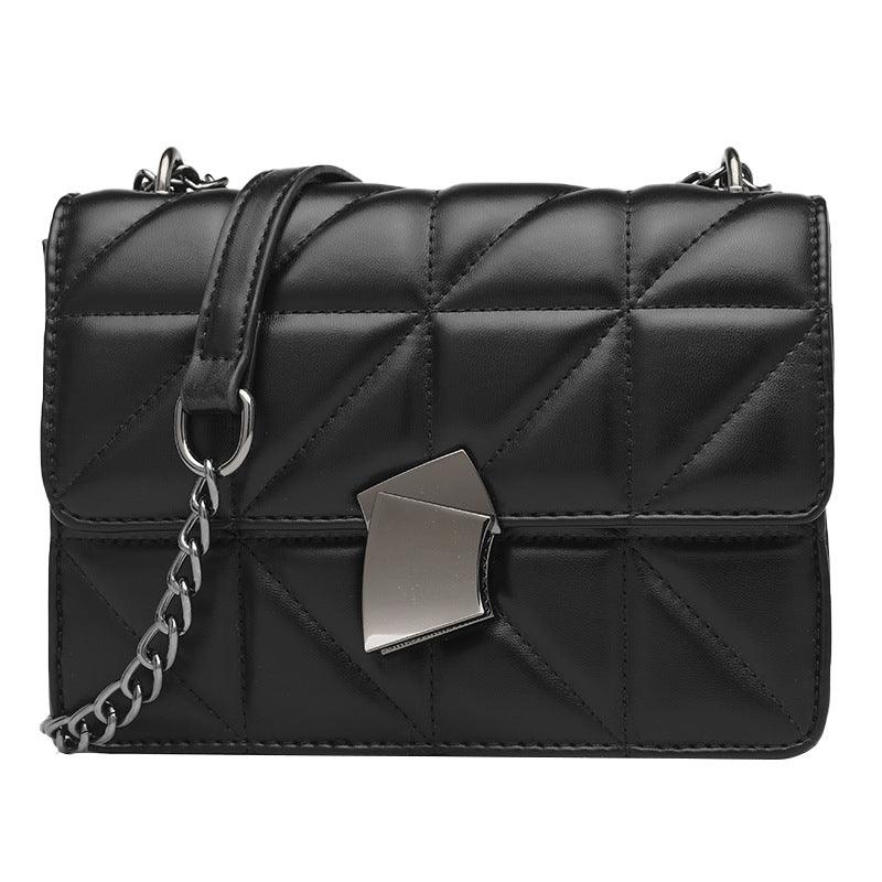 Leather Rhombus Chain Shoulder Messenger Bag - BUNNY BAZAR