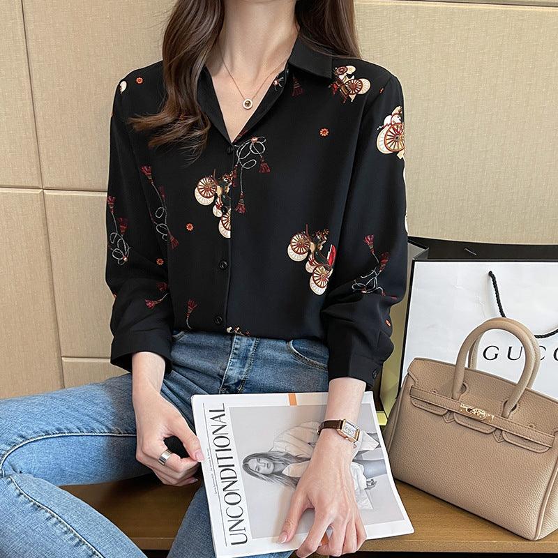 New Korean Style Plus Size Loose Long-sleeved Shirt - BUNNY BAZAR