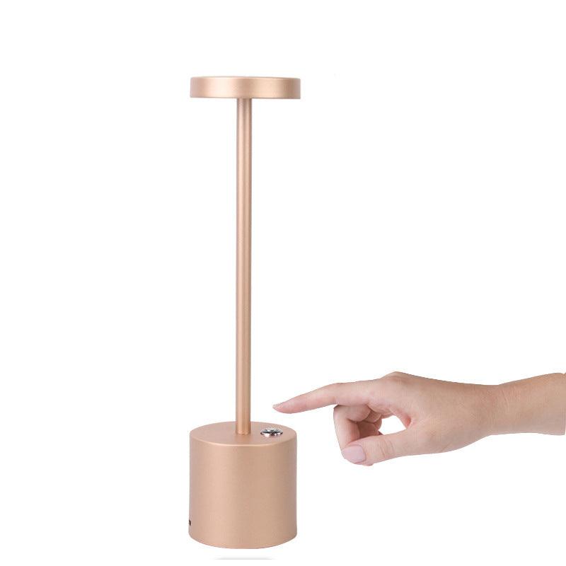 LED Aluminum Alloy Waterproof Rechargeable Desk Lamp Touch Dimming Metal Table Lamps For Bar Living Room Reading Camping Light - BUNNY BAZAR