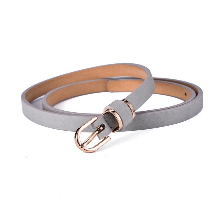 Women's Korean Fashion Pin Buckle Belt Thin Belt - BUNNY BAZAR