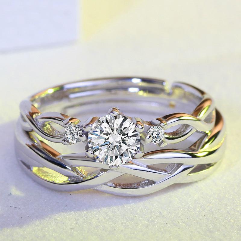 Love Interwoven Ring For Men And Women - BUNNY BAZAR