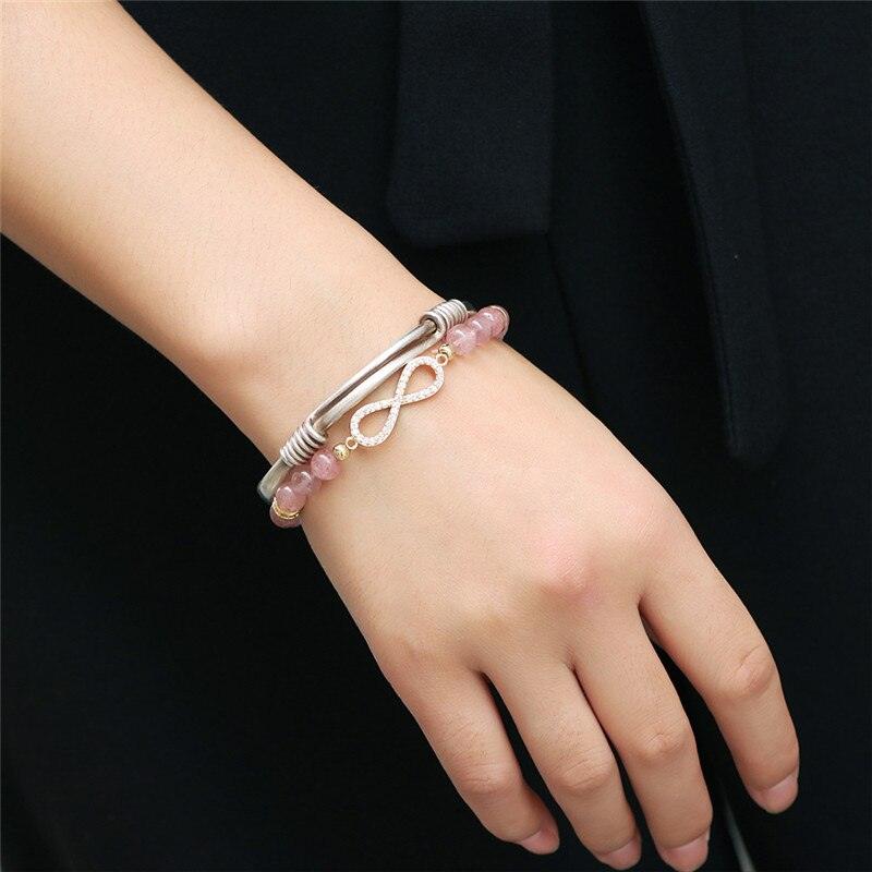 Natural Strawberry Crystal Zircon Bracelet Makes a Perfect Gift For Any Couple - BUNNY BAZAR