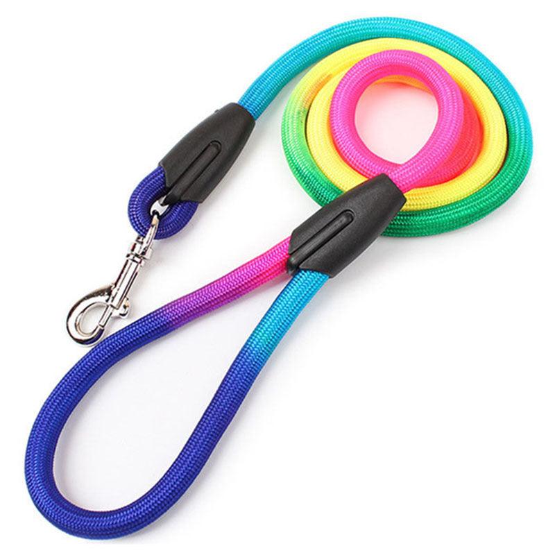 Colorful Nylon Round Hand Holding Dog Rope Pets Supplies - BUNNY BAZAR