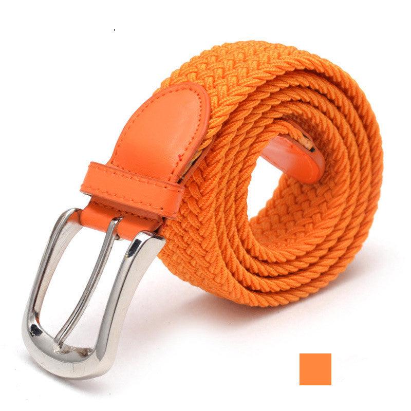 Men's Belt Unisex Braided Elasticated Belt Stretch Belt Canvas Belt Student Belt - BUNNY BAZAR