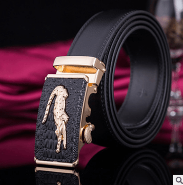 Men's leather factory direct belt buckle leather belt men's automatic belt belt wholesale business - BUNNY BAZAR
