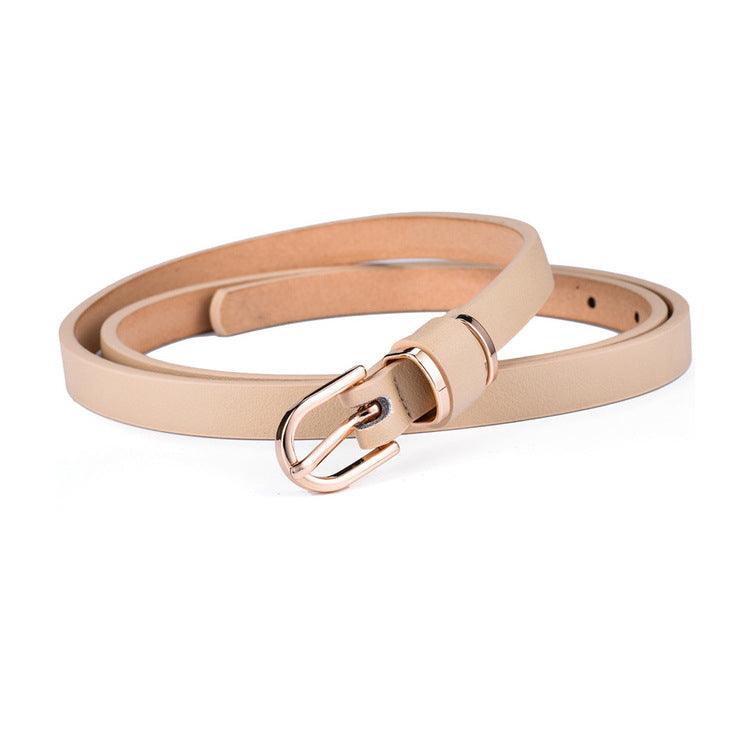 Women's Korean Fashion Pin Buckle Belt Thin Belt - BUNNY BAZAR