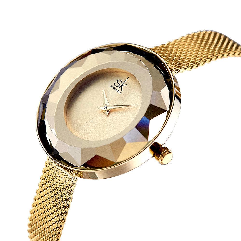T-78 Ladies Mesh Strap Glass Women Watch - BUNNY BAZAR