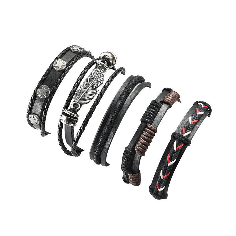 Multilayer Leather Bracelet For Men - BUNNY BAZAR