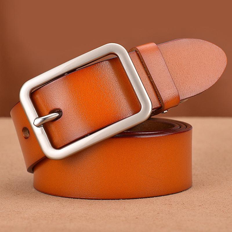 Leather belt buckle belt - BUNNY BAZAR