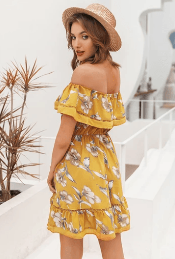 One-shoulder ruffle dress - BUNNY BAZAR