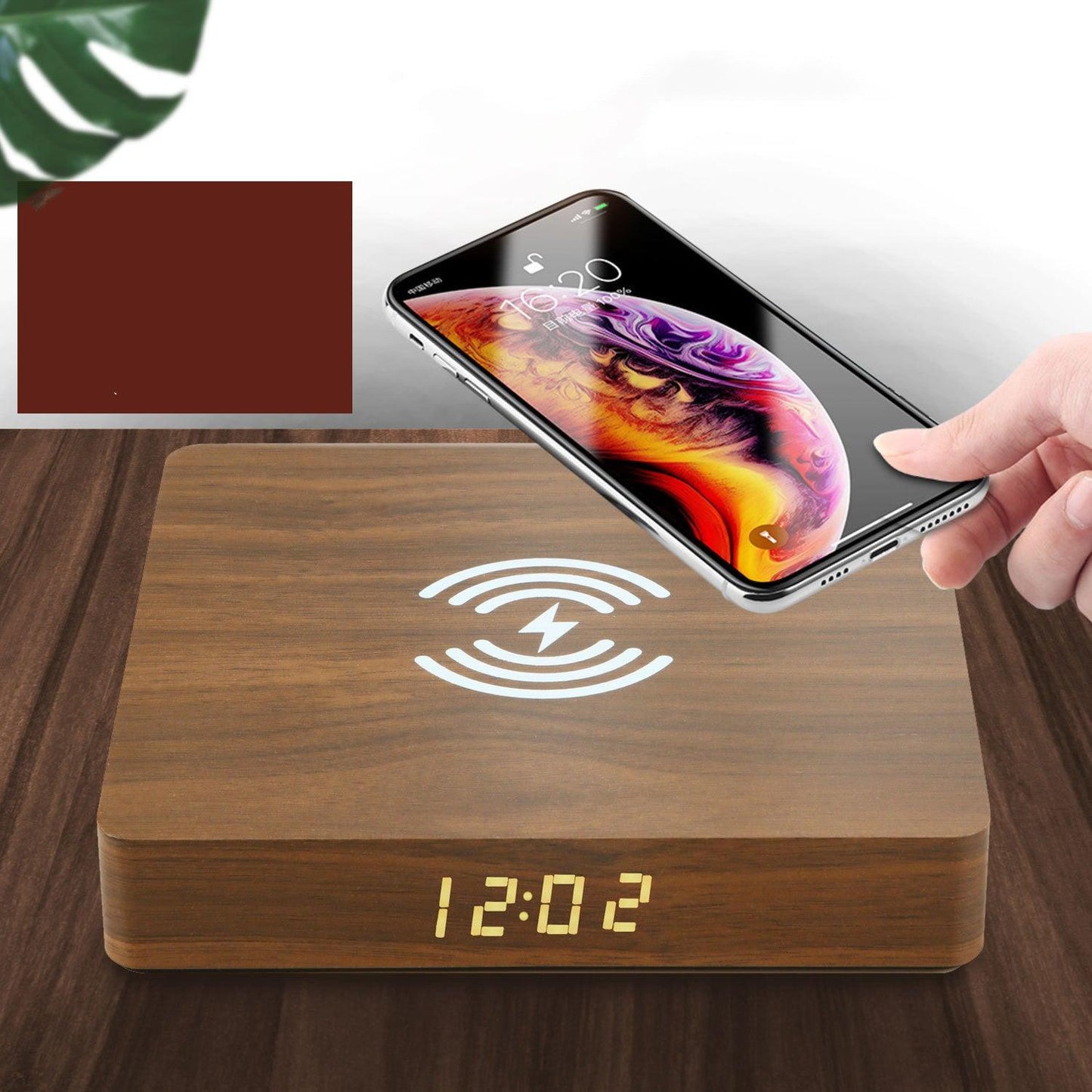 NEW Digital Wooden Clock with Wireless Charging for iPhone - BUNNY BAZAR