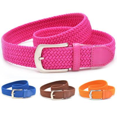 Men's Belt Unisex Braided Elasticated Belt Stretch Belt Canvas Belt Student Belt - BUNNY BAZAR