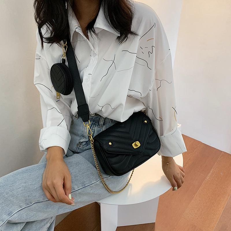 Small Fragrance Style Popular High-End Sense Chain Messenger Bag - BUNNY BAZAR