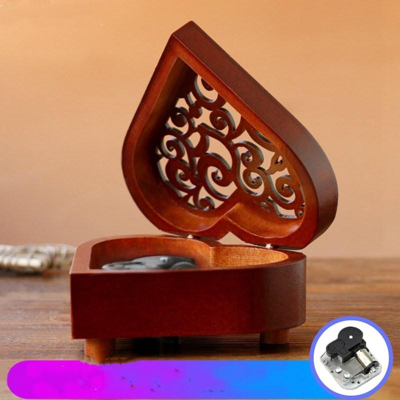 Handmade Wooden Music Box Happy Birthday Gift Luxury Love Music Box - BUNNY BAZAR