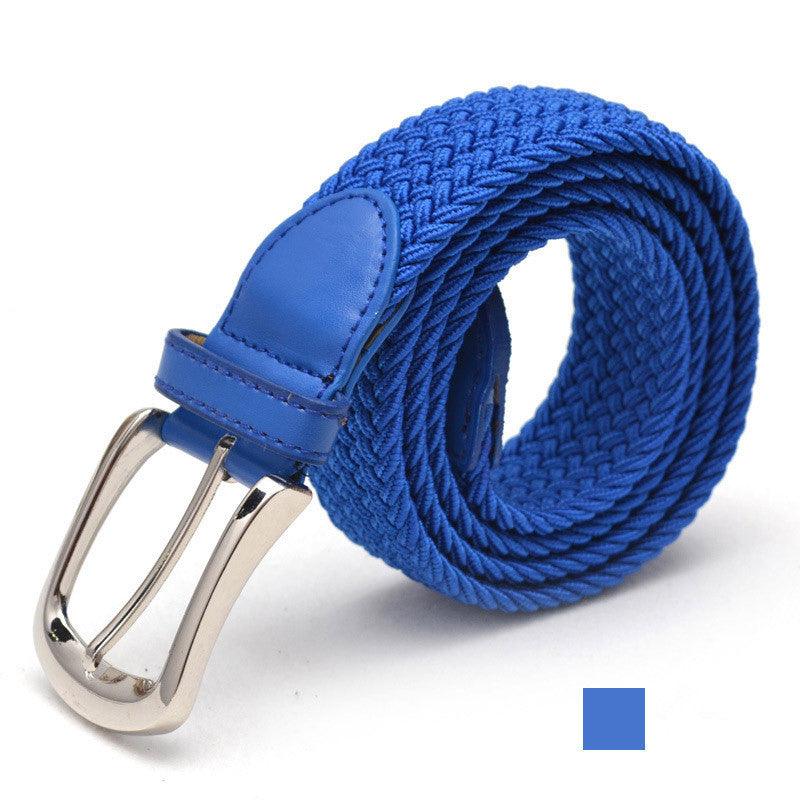 Men's Belt Unisex Braided Elasticated Belt Stretch Belt Canvas Belt Student Belt - BUNNY BAZAR