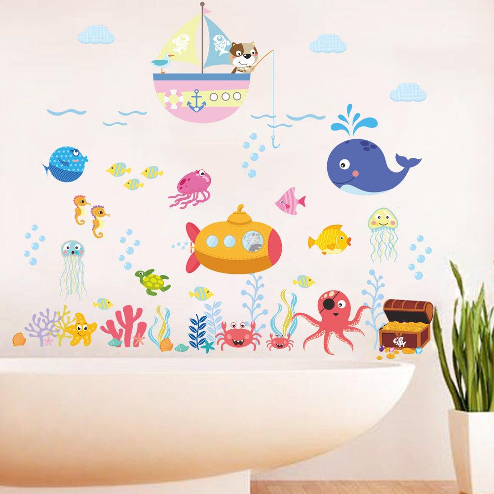 Kids Room Ocean Cartoon Wall Sticker - BUNNY BAZAR