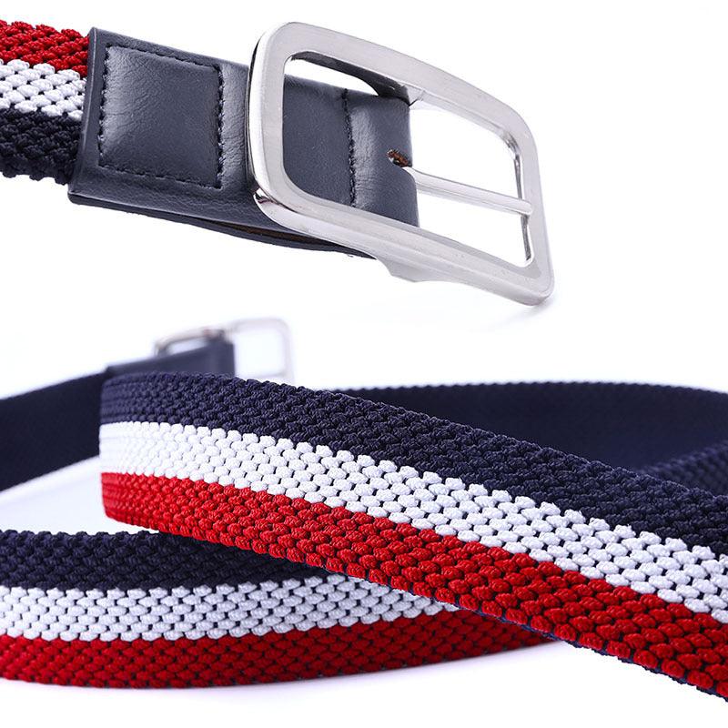 Men's Belt With Elastic Woven Japanese Buckle - BUNNY BAZAR