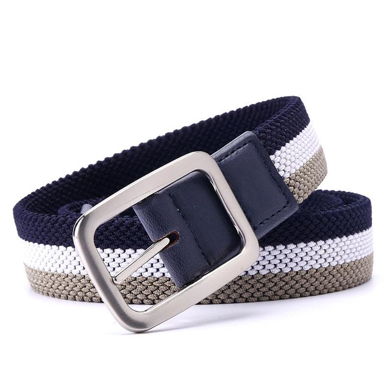Men's Belt With Elastic Woven Japanese Buckle - BUNNY BAZAR