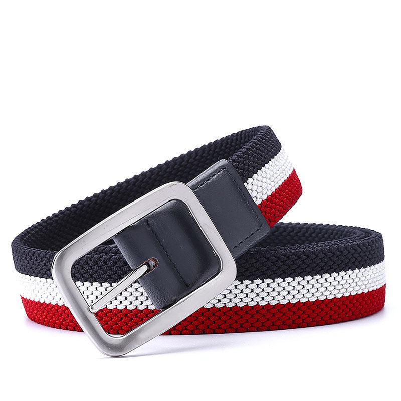Men's Belt With Elastic Woven Japanese Buckle - BUNNY BAZAR