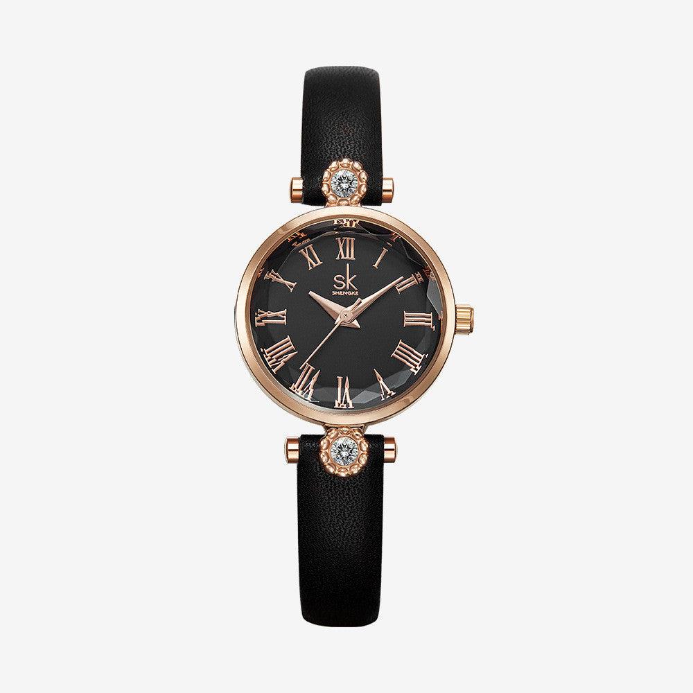 T39 Diamond Inlaid Lady's Watch and Floral Glass Watch - BUNNY BAZAR