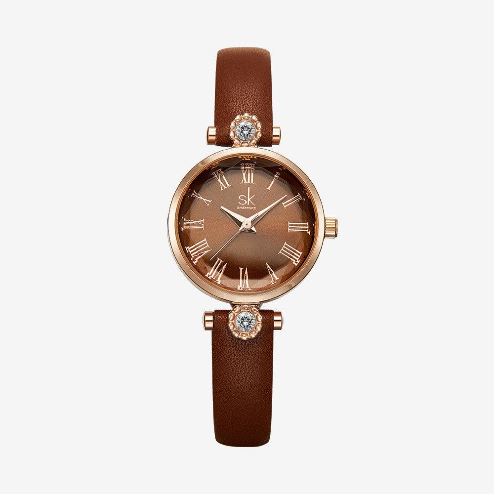 T39 Diamond Inlaid Lady's Watch and Floral Glass Watch - BUNNY BAZAR