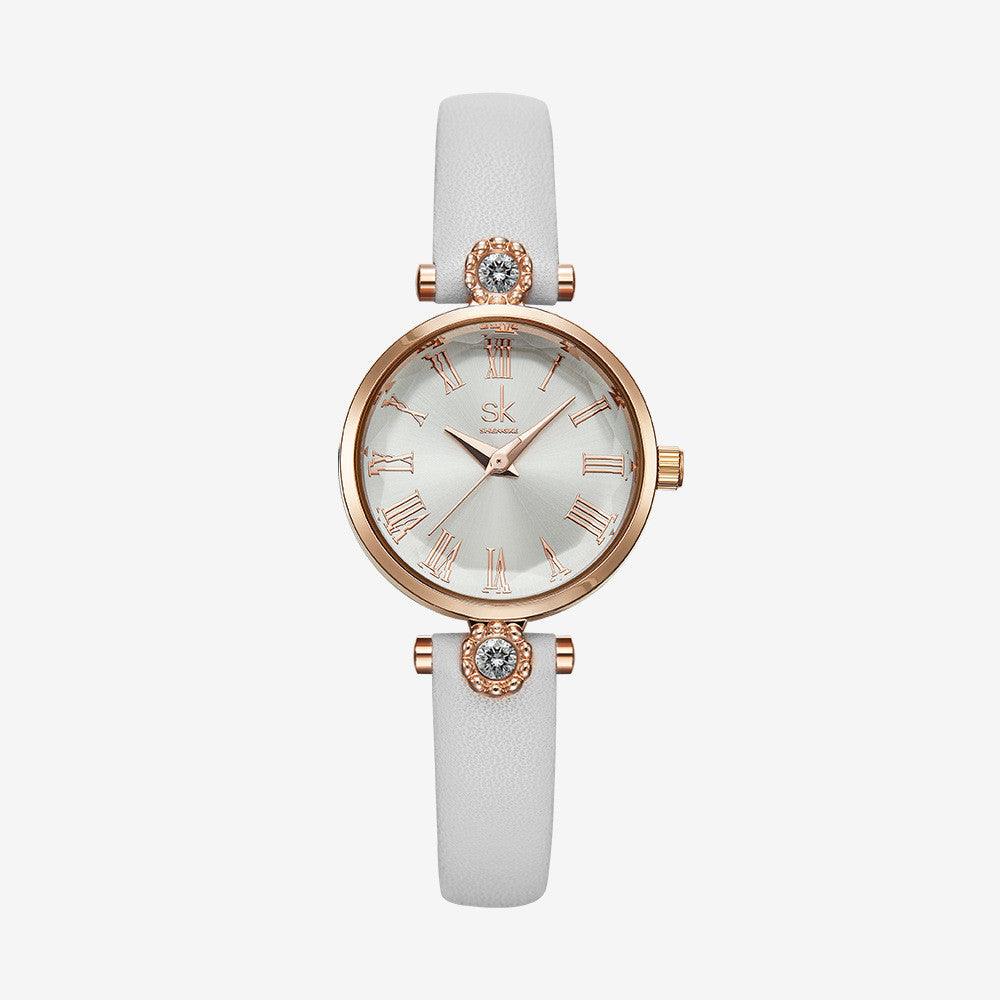 T39 Diamond Inlaid Lady's Watch and Floral Glass Watch - BUNNY BAZAR