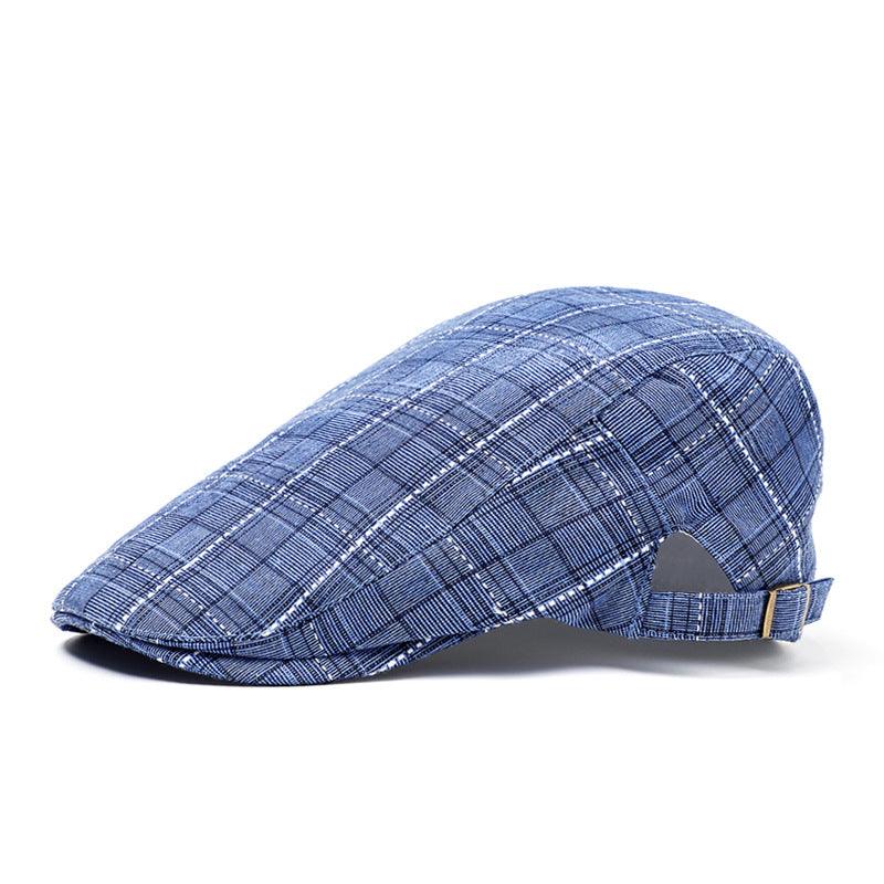 Peaked Cap Forward Cap Plaid Baseball Cap Visor Beret Sun Hat - BUNNY BAZAR