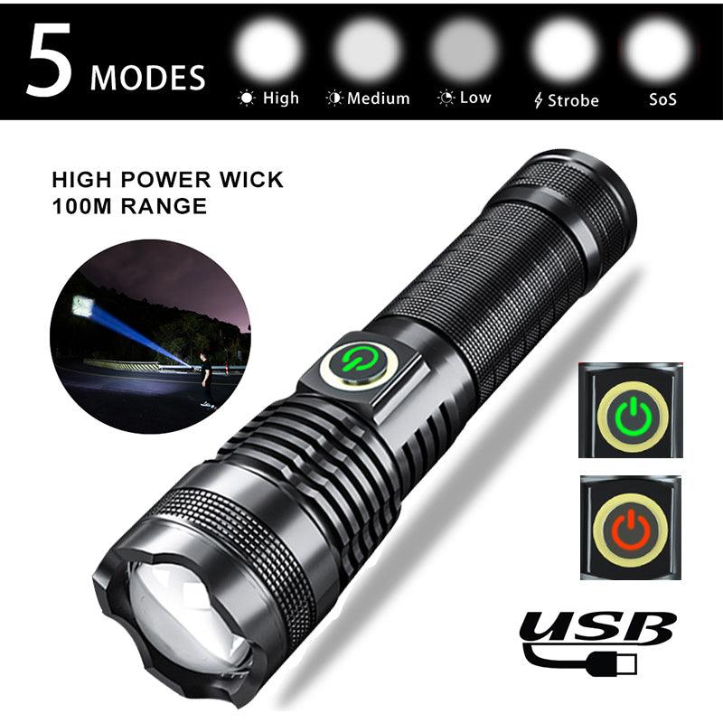 High-Lumen LED Flashlight Has an Impressive Range of up To 500 Meters - BUNNY BAZAR