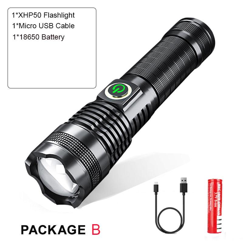 High-Lumen LED Flashlight Has an Impressive Range of up To 500 Meters - BUNNY BAZAR