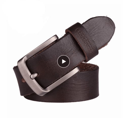 High-end First Layer Cowhide Belt Leather Pin Buckle Belt Pants Belt Men - BUNNY BAZAR