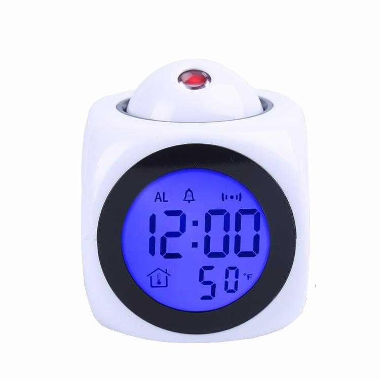 LED Projection Alarm Clock Report Clock Voice Report Clock - BUNNY BAZAR
