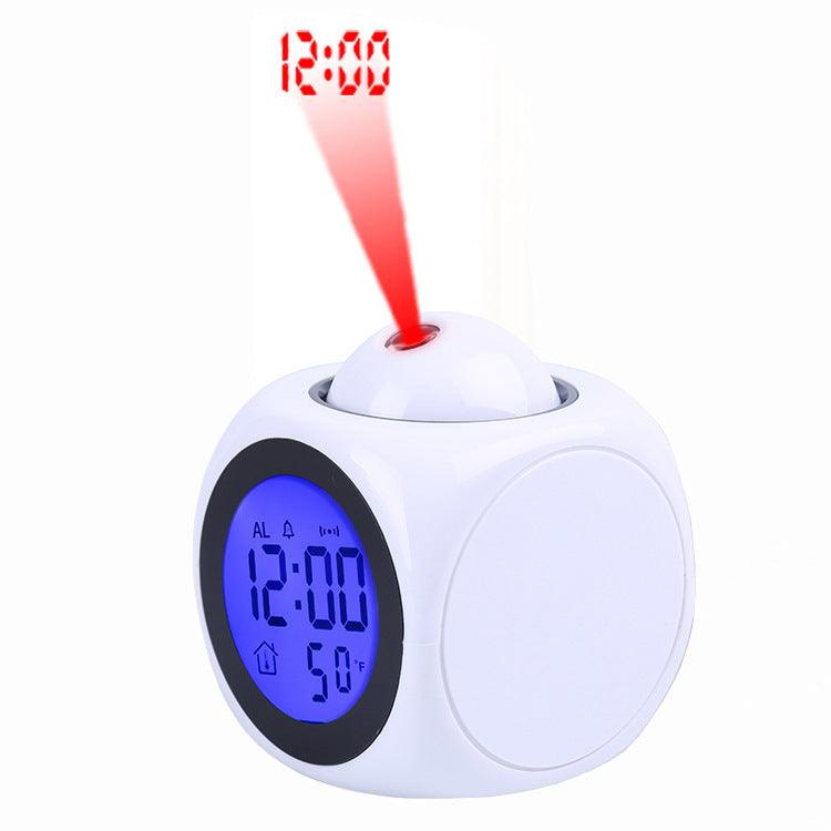 LED Projection Alarm Clock Report Clock Voice Report Clock - BUNNY BAZAR