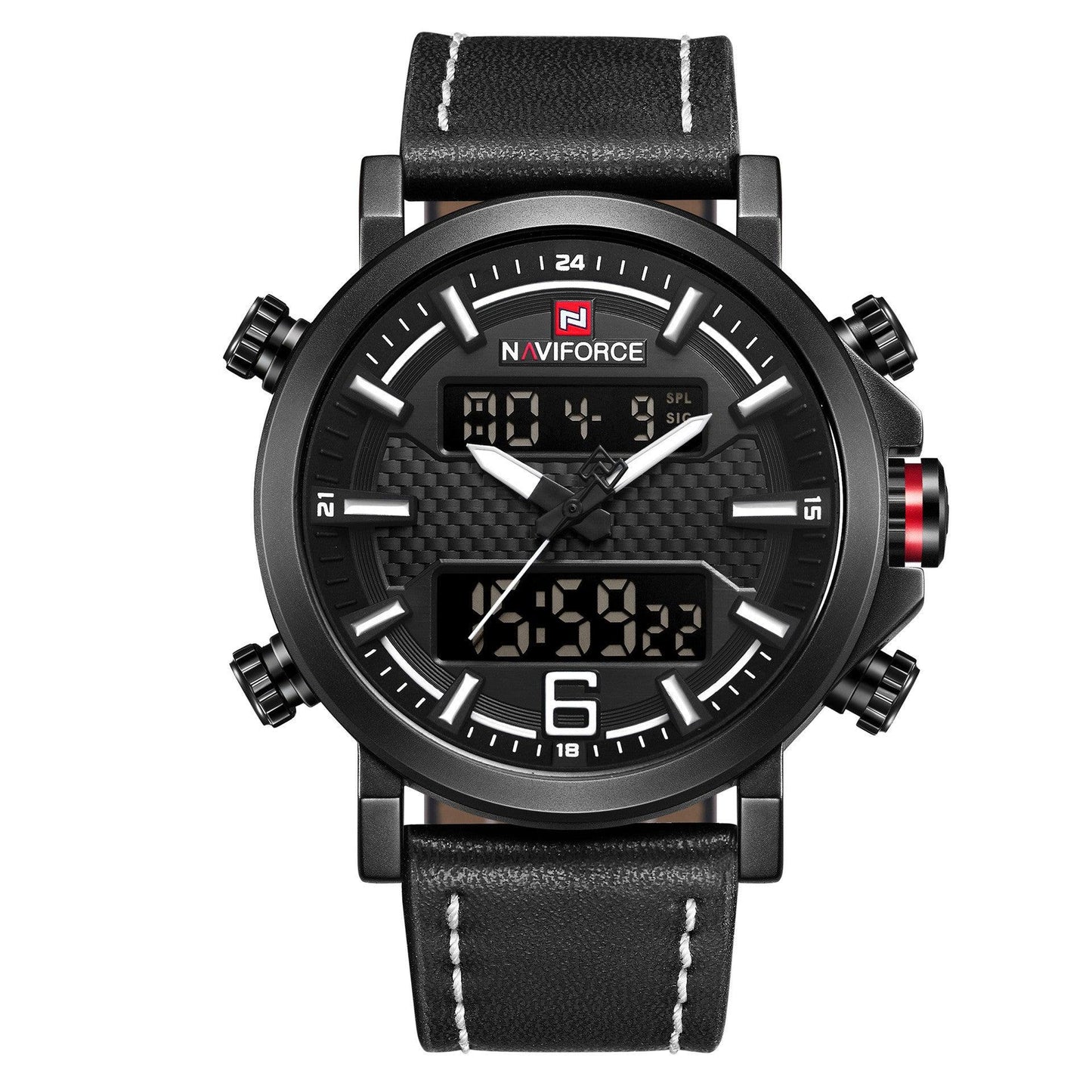 Naviforce Lingxiang 9135 Men'S Watch Quartz Electronic Watch Waterproof Belt Men'S Watch Sports Watch - BUNNY BAZAR