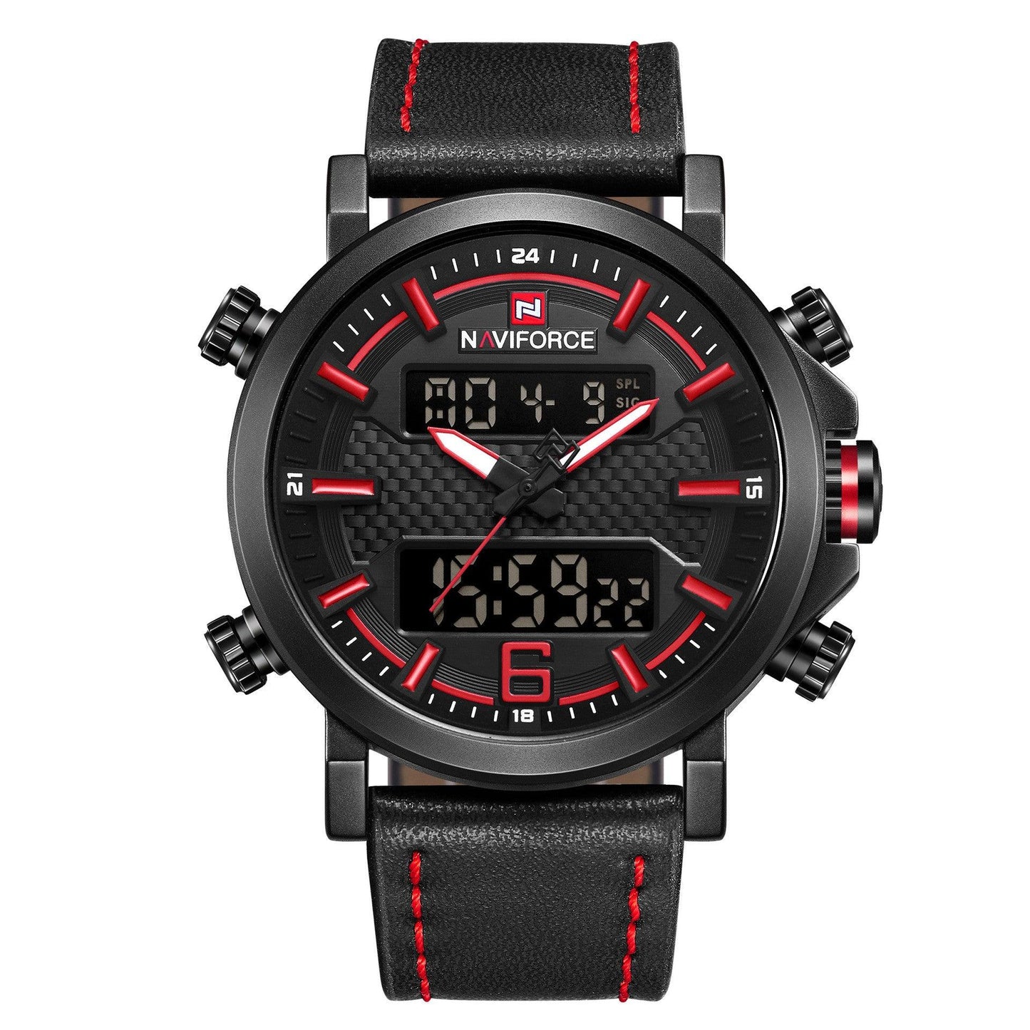 Naviforce Lingxiang 9135 Men'S Watch Quartz Electronic Watch Waterproof Belt Men'S Watch Sports Watch - BUNNY BAZAR