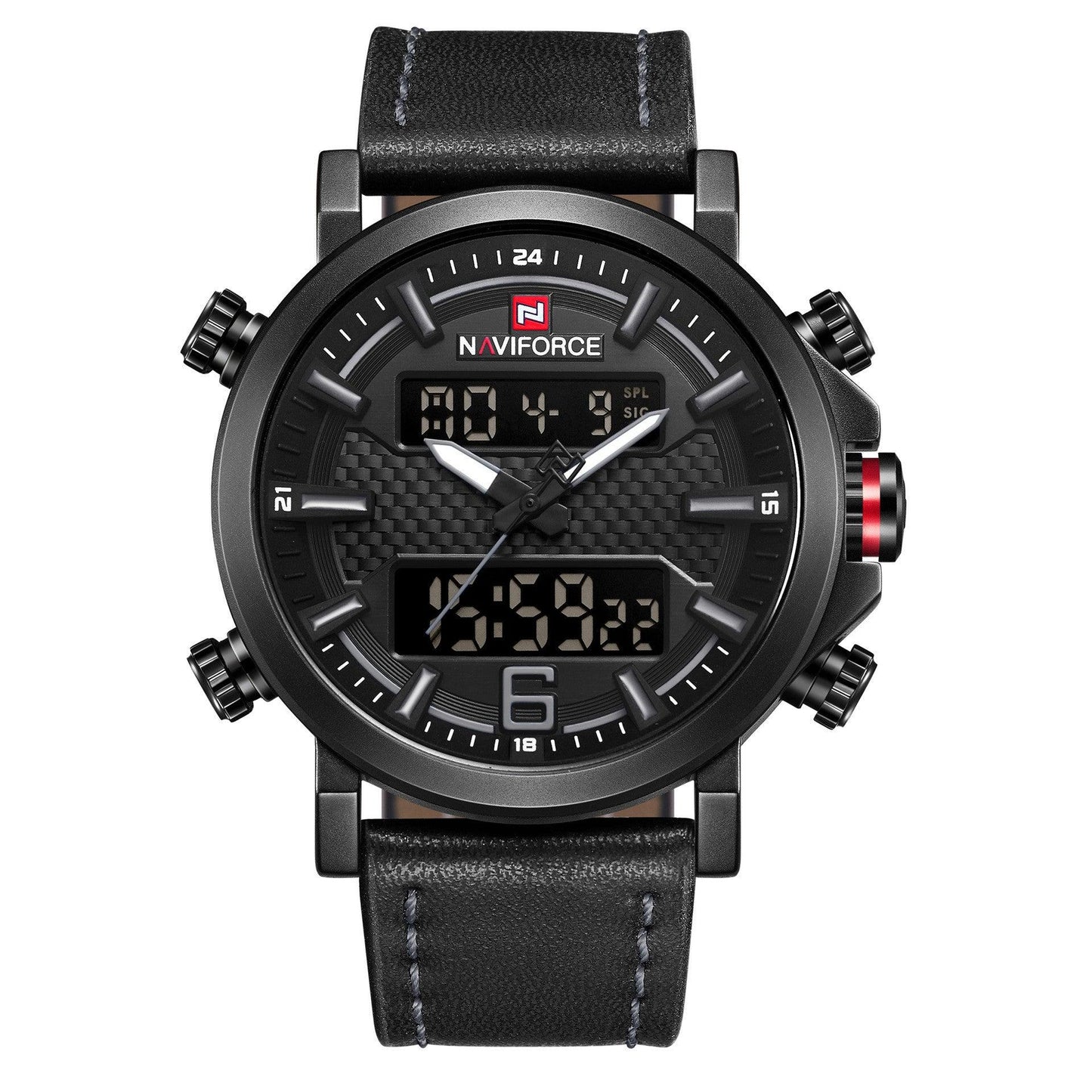Naviforce Lingxiang 9135 Men'S Watch Quartz Electronic Watch Waterproof Belt Men'S Watch Sports Watch - BUNNY BAZAR