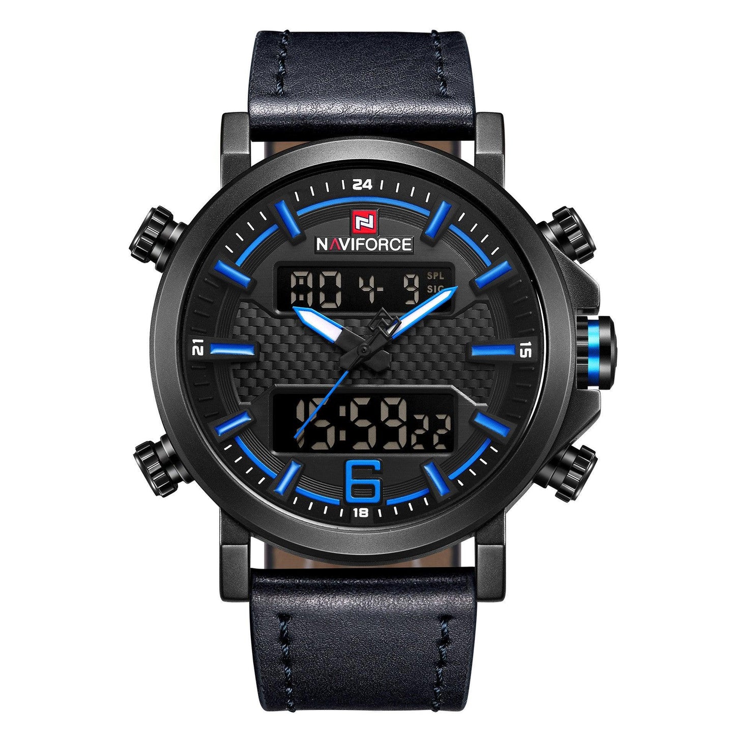 Naviforce Lingxiang 9135 Men'S Watch Quartz Electronic Watch Waterproof Belt Men'S Watch Sports Watch - BUNNY BAZAR
