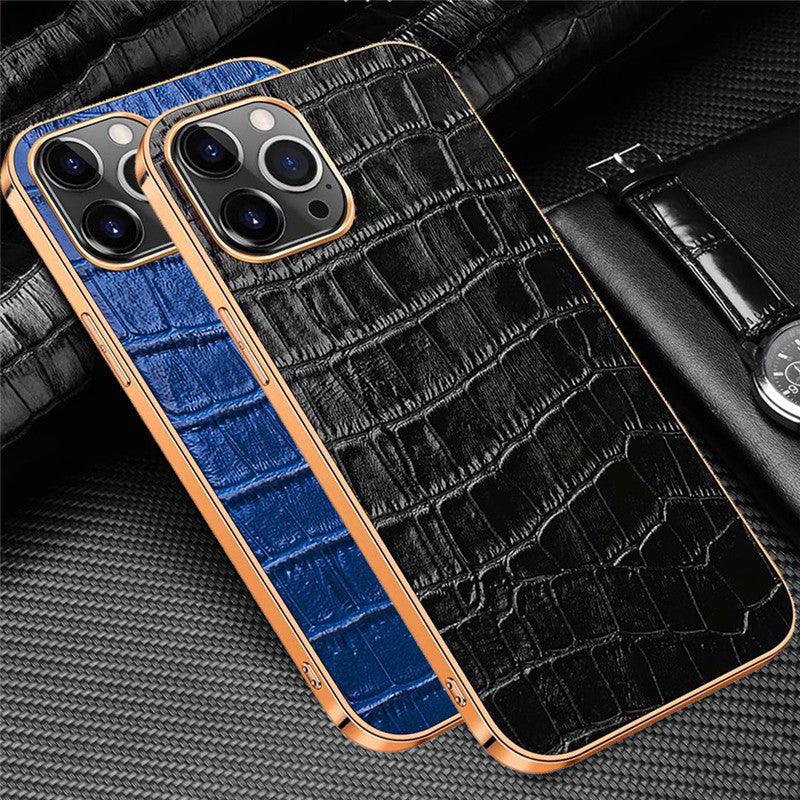 Compatible with Apple , Leather Leather Protective Cover Soft Electroplating - BUNNY BAZAR