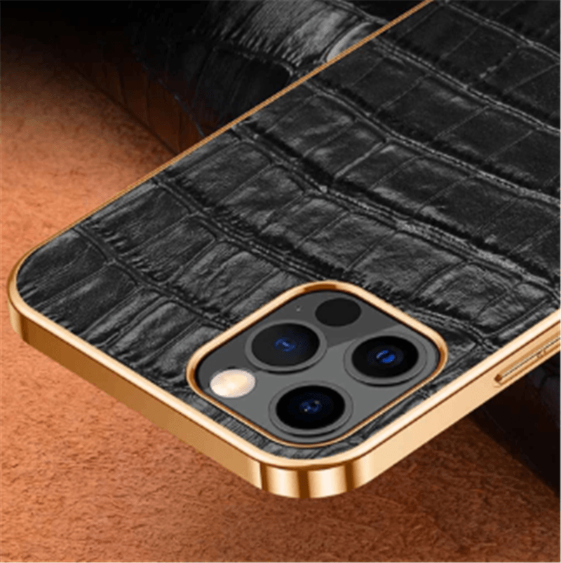 Compatible with Apple , Leather Leather Protective Cover Soft Electroplating - BUNNY BAZAR