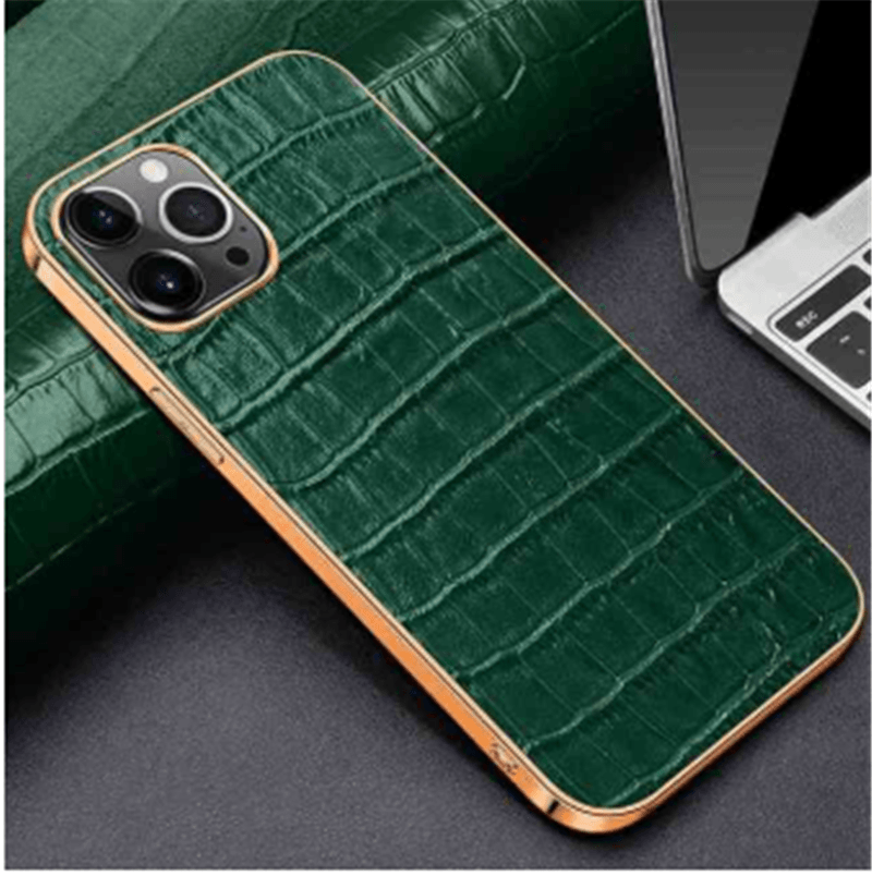 Compatible with Apple , Leather Leather Protective Cover Soft Electroplating - BUNNY BAZAR