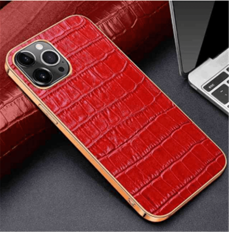 Compatible with Apple , Leather Leather Protective Cover Soft Electroplating - BUNNY BAZAR