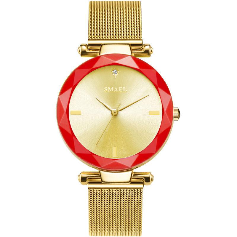 Elegant Temperament Simple Quartz Ladies Metal Mesh Strap Watch - BUNNY BAZAR