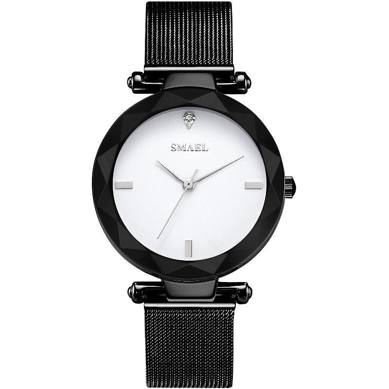 Elegant Temperament Simple Quartz Ladies Metal Mesh Strap Watch - BUNNY BAZAR