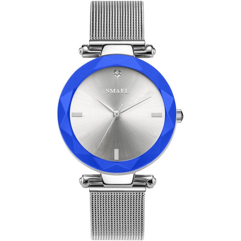 Elegant Temperament Simple Quartz Ladies Metal Mesh Strap Watch - BUNNY BAZAR