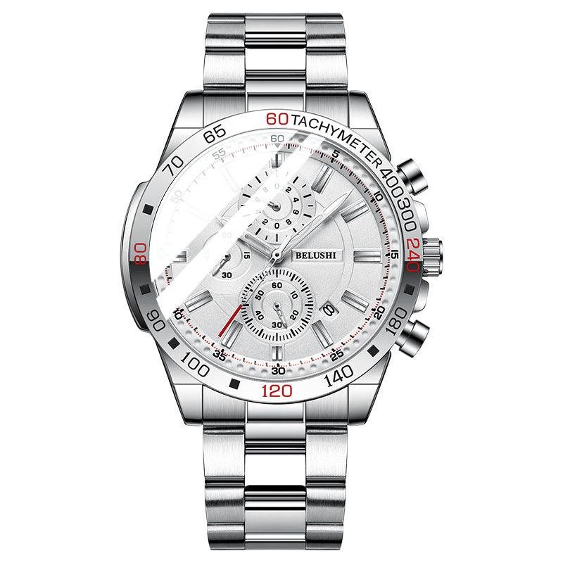 Multifunctional Men's Business Solid Strap Watch Men's Watch Fashion Luminous Watch - BUNNY BAZAR