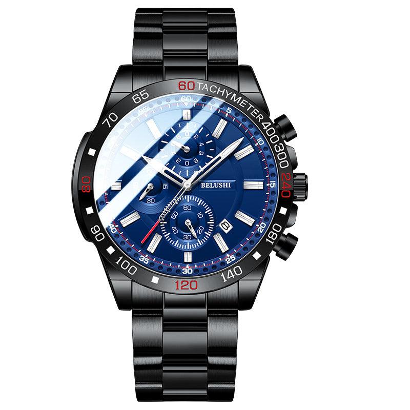 Multifunctional Men's Business Solid Strap Watch Men's Watch Fashion Luminous Watch - BUNNY BAZAR