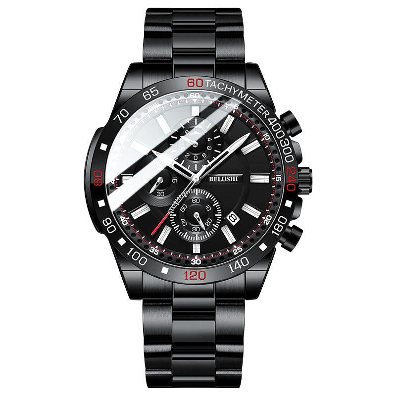 Multifunctional Men's Business Solid Strap Watch Men's Watch Fashion Luminous Watch - BUNNY BAZAR