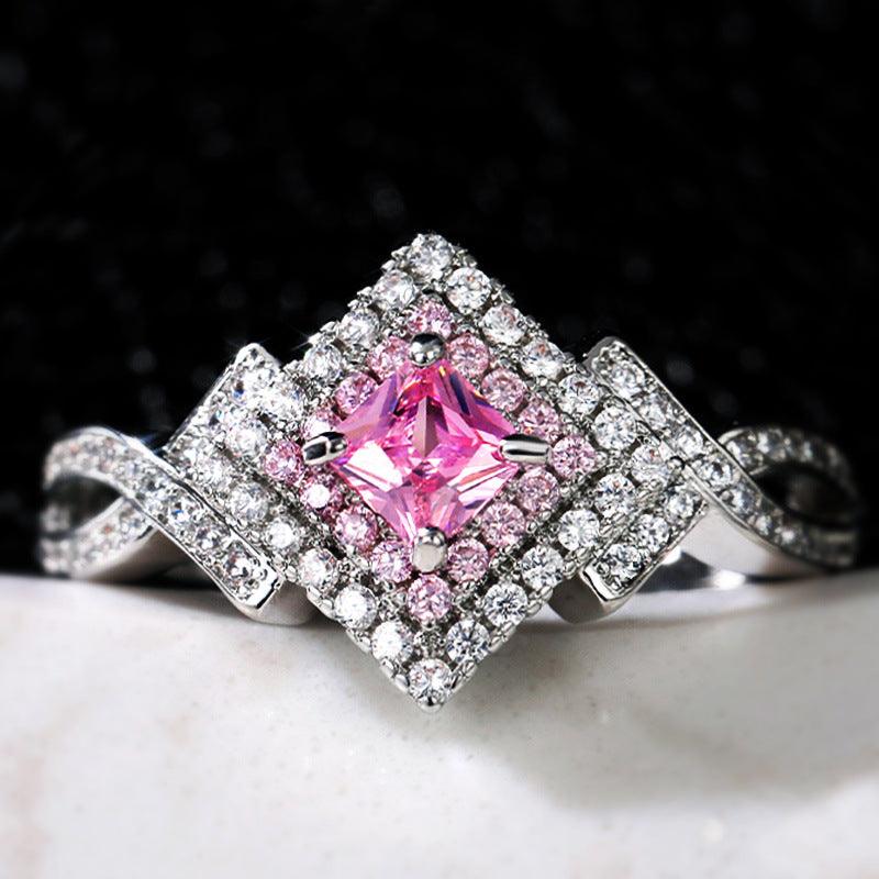 S-60 Creative Cross-wound Diamond Zircon Ring - BUNNY BAZAR