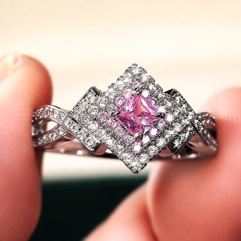 S-60 Creative Cross-wound Diamond Zircon Ring - BUNNY BAZAR
