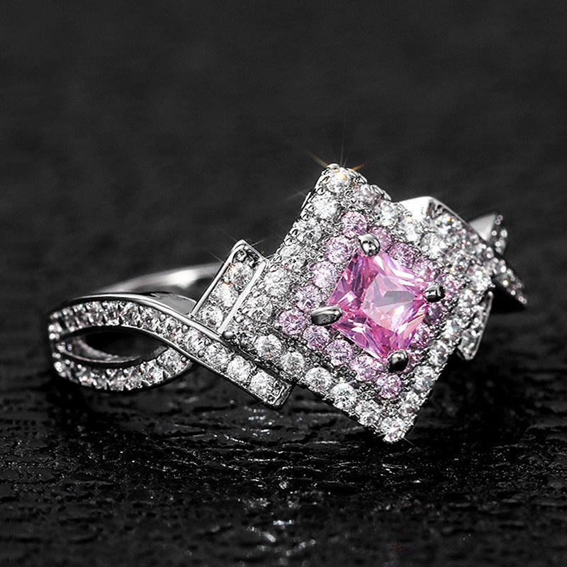 S-60 Creative Cross-wound Diamond Zircon Ring - BUNNY BAZAR