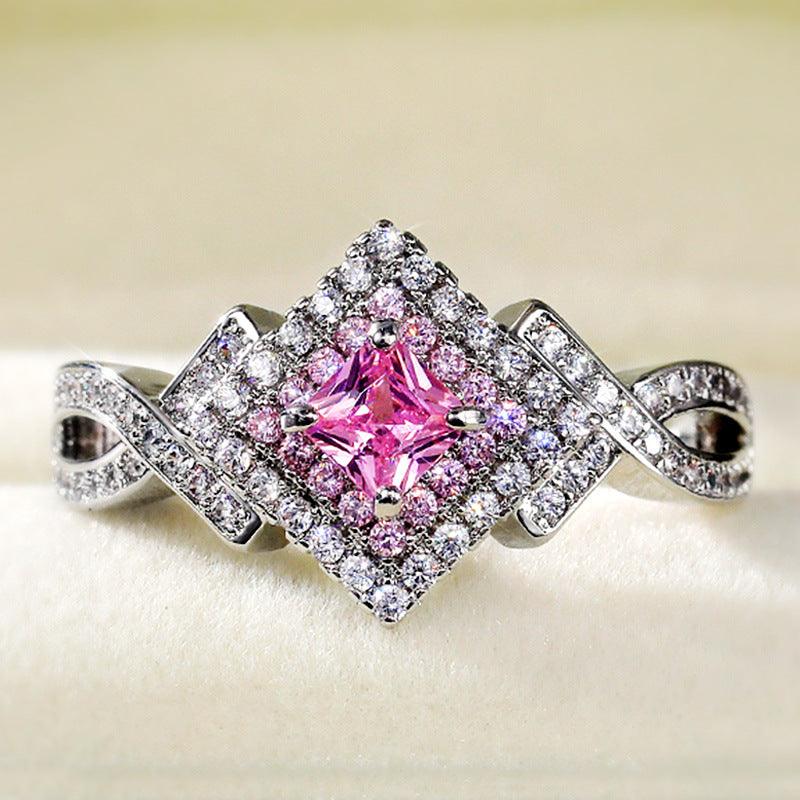 S-60 Creative Cross-wound Diamond Zircon Ring - BUNNY BAZAR